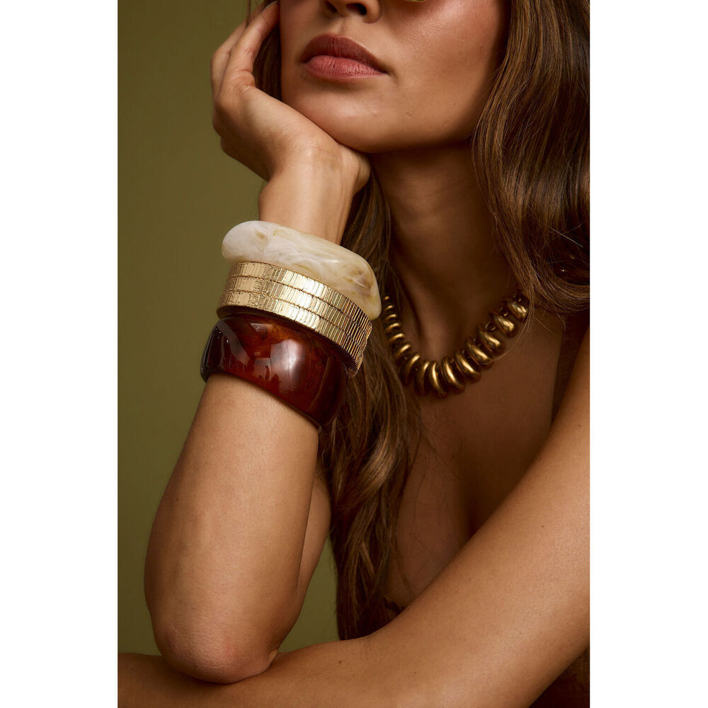 12th Tribe Tabby Set of 2 Chunky Bangles Size O/SO/S